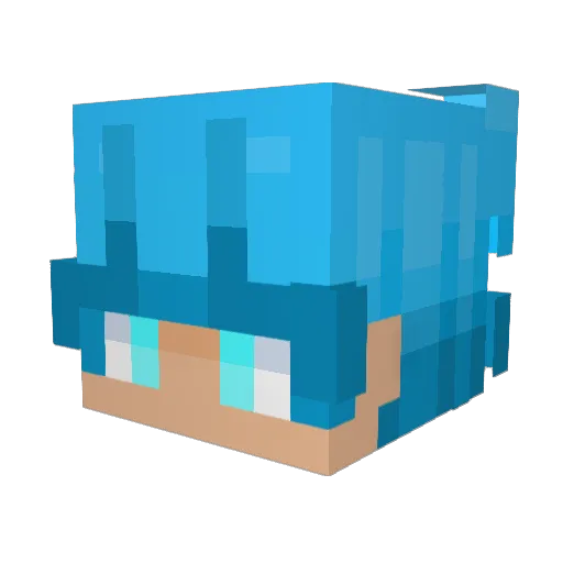 yZinnTOP Minecraft avatar head, 3D render