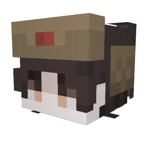 yZoody Minecraft avatar head, 3D render