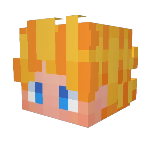 yZuk7 Minecraft avatar head, 3D render