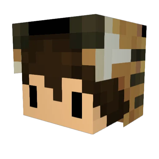 y_Leon Minecraft avatar head, 3D render