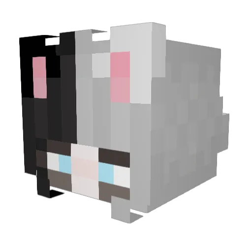y_a_t_a Minecraft avatar head, 3D render