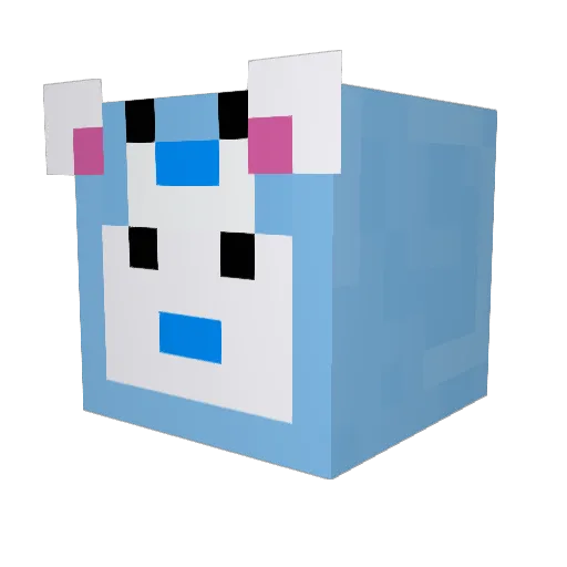 y_s_b Minecraft avatar head, 3D render