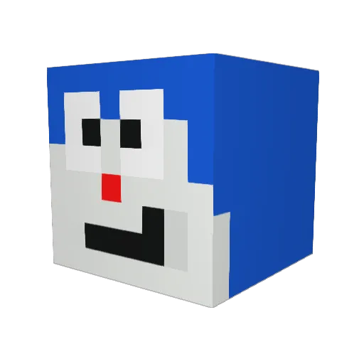y_tatsuya Minecraft avatar head, 3D render