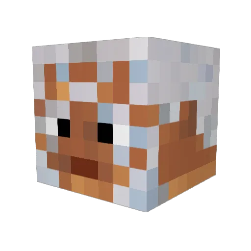 ya7low Minecraft avatar head, 3D render