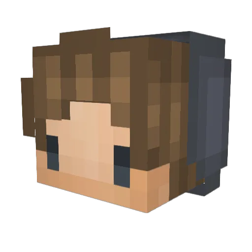 yaGronk Minecraft avatar head, 3D render
