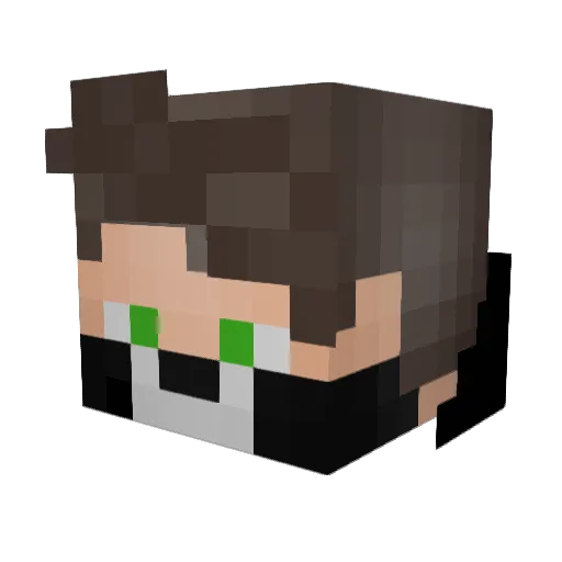 yaLevizYT Minecraft avatar head, 3D render