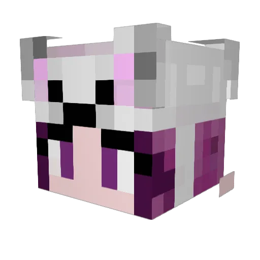 yaRaychan Minecraft avatar head, 3D render