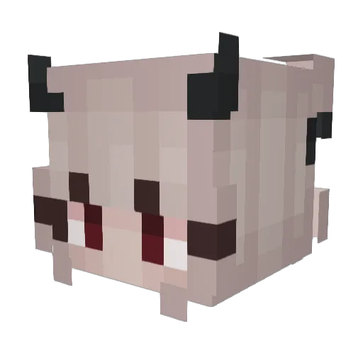 ya_kaguya Minecraft avatar head, 3D render