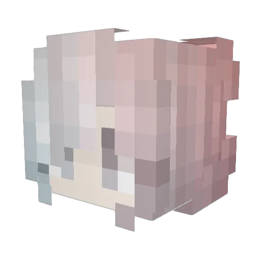ya_qi Minecraft avatar head, 3D render