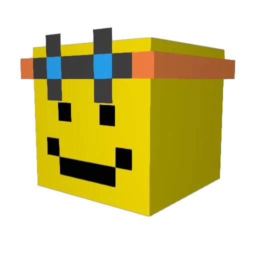 yaaron Minecraft avatar head, 3D render