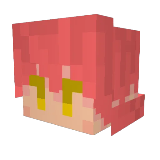 yabi_06 Minecraft avatar head, 3D render
