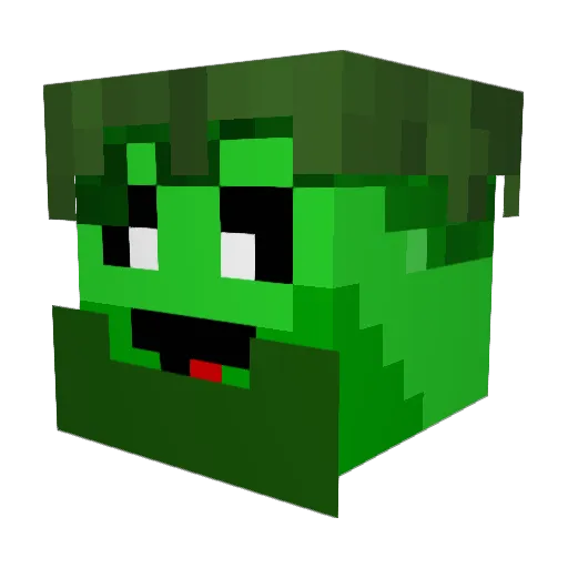 yaboyYT Minecraft avatar head, 3D render