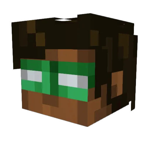 yaboycarter Minecraft avatar head, 3D render