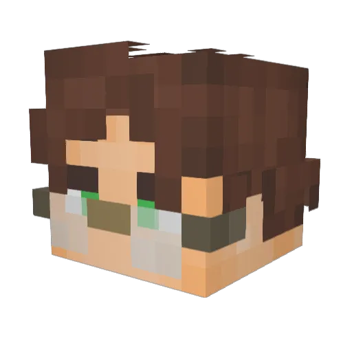 yabrim Minecraft avatar head, 3D render
