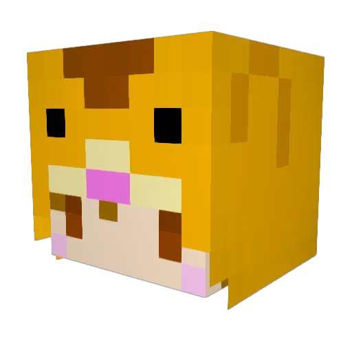 yabumie Minecraft avatar head, 3D render