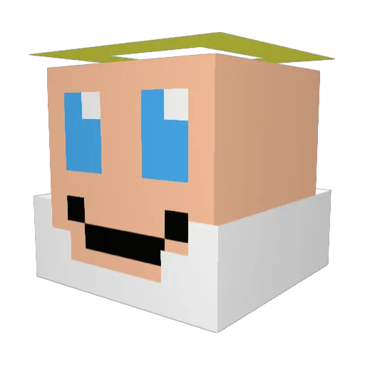 yachirou Minecraft avatar head, 3D render