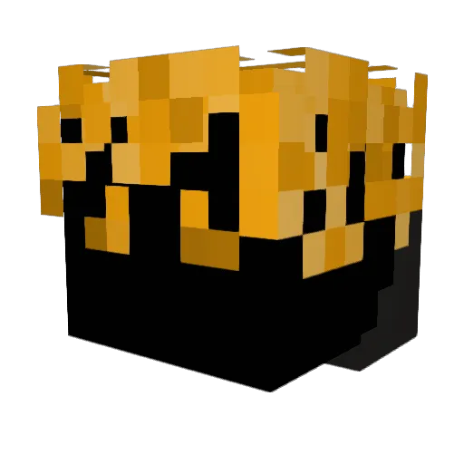 yachura Minecraft avatar head, 3D render