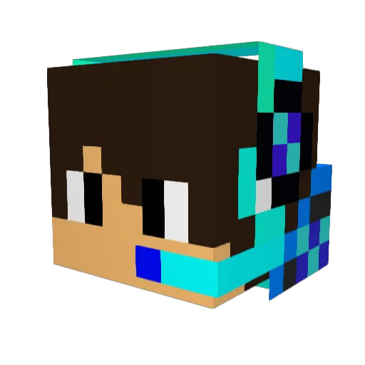 yacine_MC Minecraft avatar head, 3D render