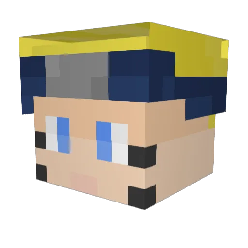 yadat Minecraft avatar head, 3D render
