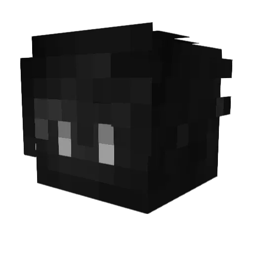 yaddess Minecraft avatar head, 3D render