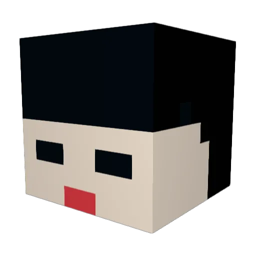 yadeum Minecraft avatar head, 3D render