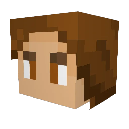 yaelAB2 Minecraft avatar head, 3D render