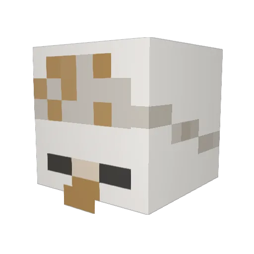 yaereum Minecraft avatar head, 3D render