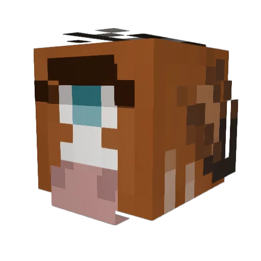 yaeya Minecraft avatar head, 3D render