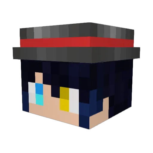 yagami_hane Minecraft avatar head, 3D render
