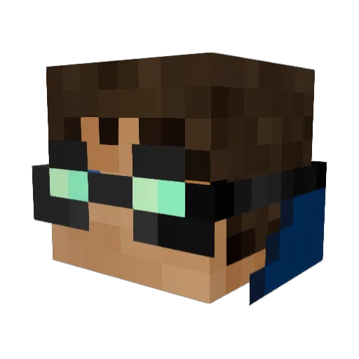 yagarea Minecraft avatar head, 3D render