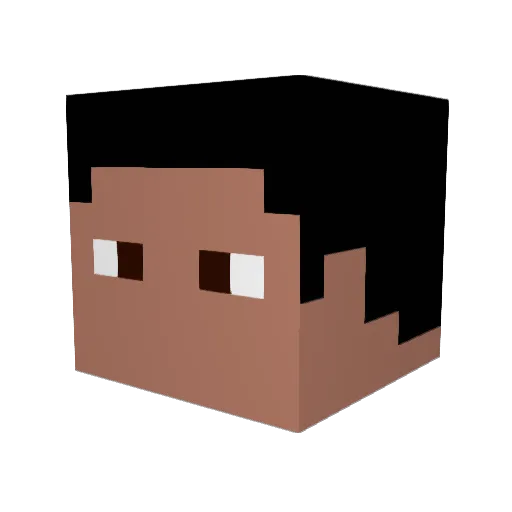 yagasev Minecraft avatar head, 3D render