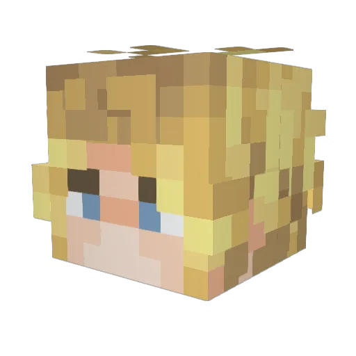 yaginn Minecraft avatar head, 3D render