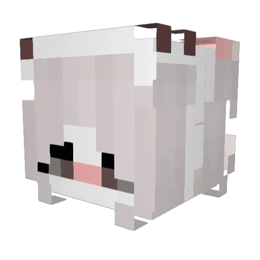 yagudza Minecraft avatar head, 3D render