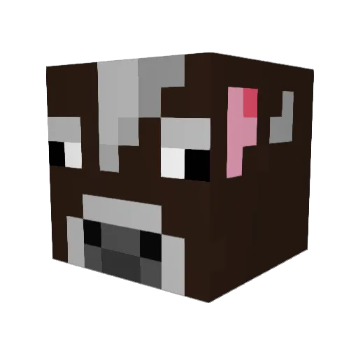 yagueman Minecraft avatar head, 3D render