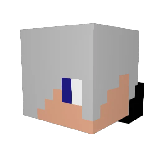 yahikosama Minecraft avatar head, 3D render