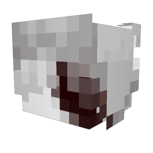 yaho01o Minecraft avatar head, 3D render