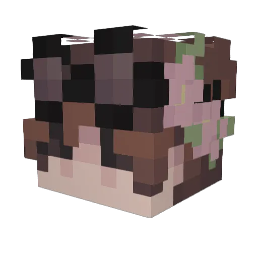 yaiito Minecraft avatar head, 3D render