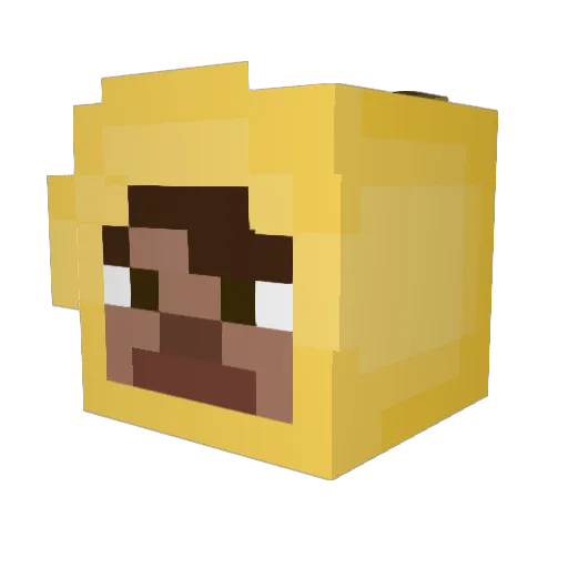 yajat Minecraft avatar head, 3D render
