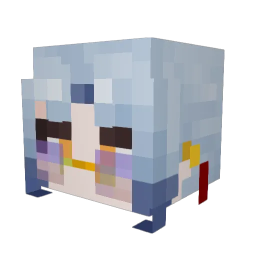 yaji3 Minecraft avatar head, 3D render