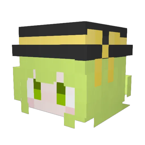 yajnun Minecraft avatar head, 3D render