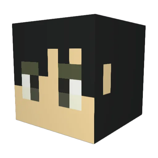 yakbee Minecraft avatar head, 3D render