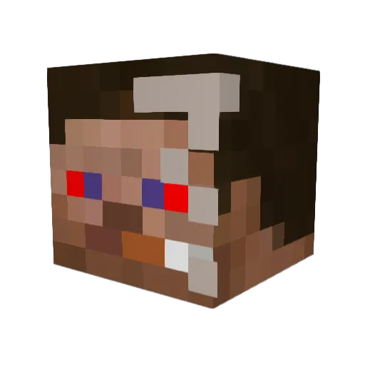 yakego Minecraft avatar head, 3D render