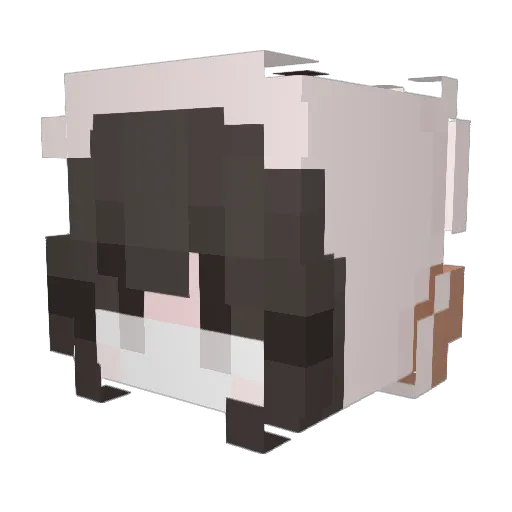 yakimoo Minecraft avatar head, 3D render