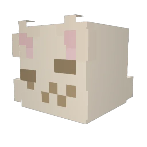 yakistyle Minecraft avatar head, 3D render