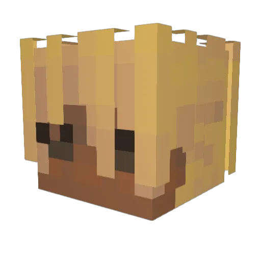 yakiyn Minecraft avatar head, 3D render