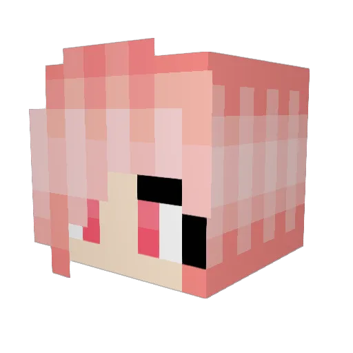 yakomin Minecraft avatar head, 3D render