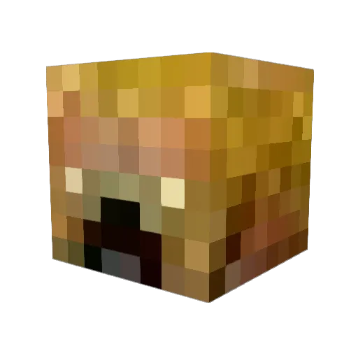 yakuden Minecraft avatar head, 3D render