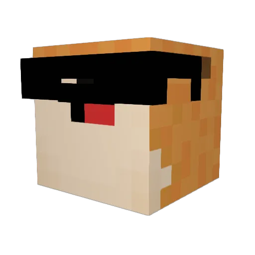 yakult10 Minecraft avatar head, 3D render