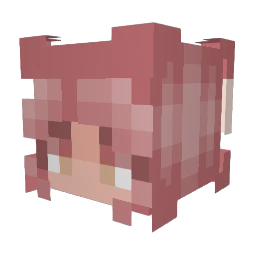 yakulttt Minecraft avatar head, 3D render