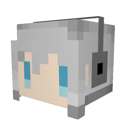 yakumo0202 Minecraft avatar head, 3D render